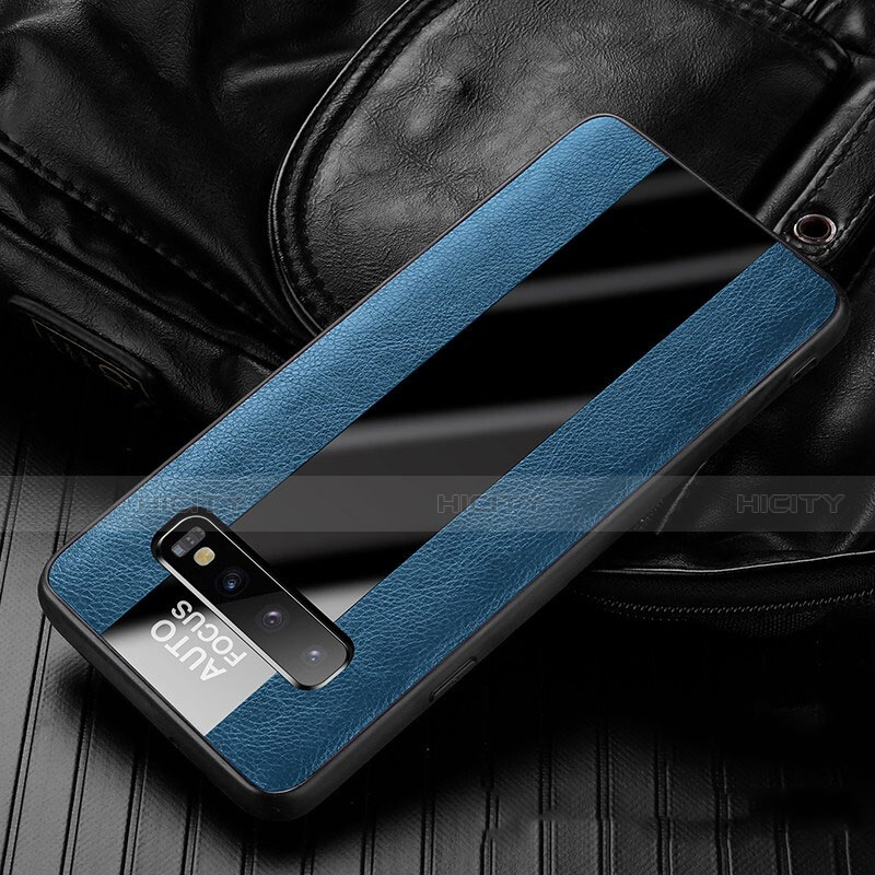 Silikon Hülle Handyhülle Gummi Schutzhülle Flexible Leder Tasche H01 für Samsung Galaxy S10 Plus
