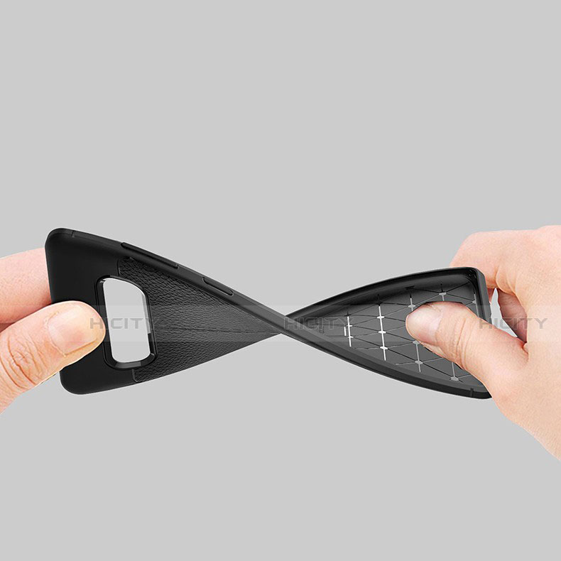 Silikon Hülle Handyhülle Gummi Schutzhülle Flexible Leder Tasche H02 für Samsung Galaxy S10 Plus groß