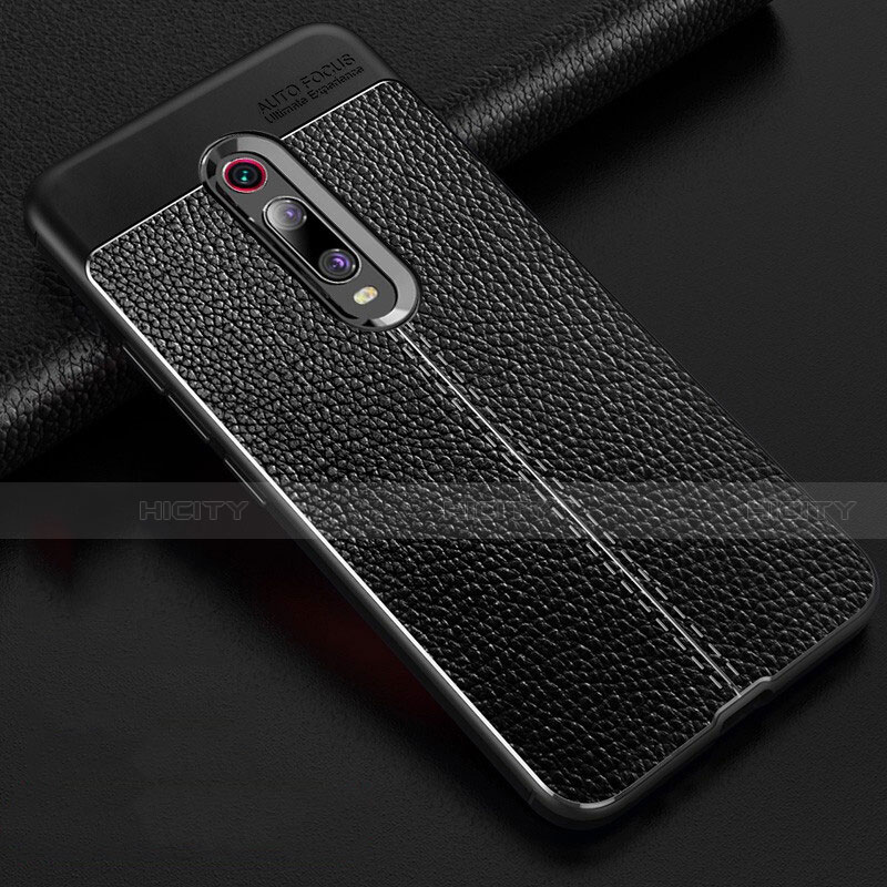 Silikon Hülle Handyhülle Gummi Schutzhülle Flexible Leder Tasche H03 für Xiaomi Redmi K20 Pro Schwarz