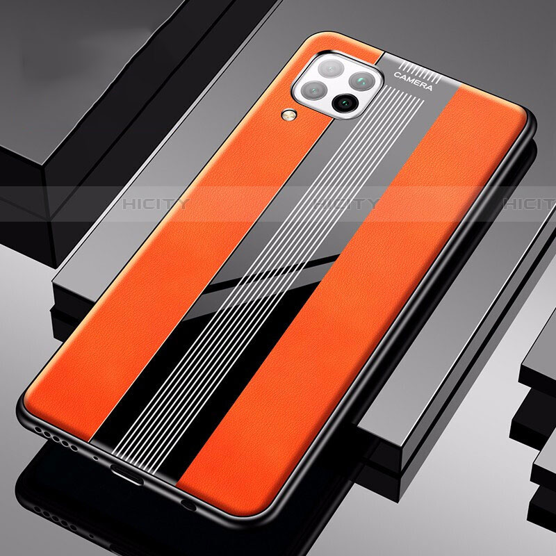 Silikon Hülle Handyhülle Gummi Schutzhülle Flexible Leder Tasche H05 für Huawei P40 Lite Orange