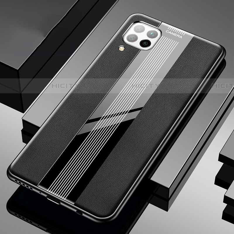 Silikon Hülle Handyhülle Gummi Schutzhülle Flexible Leder Tasche H05 für Huawei P40 Lite Schwarz Plus