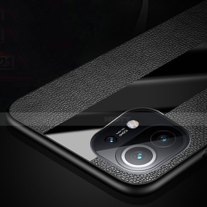 Silikon Hülle Handyhülle Gummi Schutzhülle Flexible Leder Tasche mit Magnetisch Fingerring Ständer S01 für Xiaomi Mi 11 5G