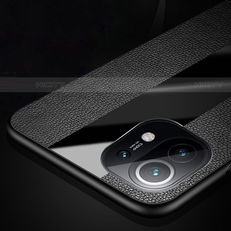 Silikon Hülle Handyhülle Gummi Schutzhülle Flexible Leder Tasche mit Magnetisch Fingerring Ständer S05 für Xiaomi Mi 11 Pro 5G