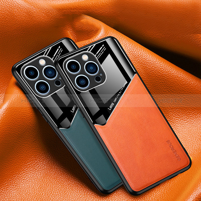 Silikon Hülle Handyhülle Gummi Schutzhülle Flexible Leder Tasche mit Magnetisch für Apple iPhone 13 Pro Max
