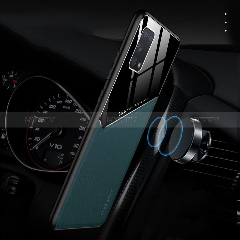 Silikon Hülle Handyhülle Gummi Schutzhülle Flexible Leder Tasche mit Magnetisch für Samsung Galaxy A31