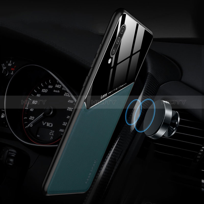 Silikon Hülle Handyhülle Gummi Schutzhülle Flexible Leder Tasche mit Magnetisch für Samsung Galaxy A50