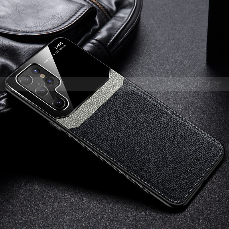 Silikon Hülle Handyhülle Gummi Schutzhülle Flexible Leder Tasche mit Magnetisch für Samsung Galaxy S22 Ultra 5G
