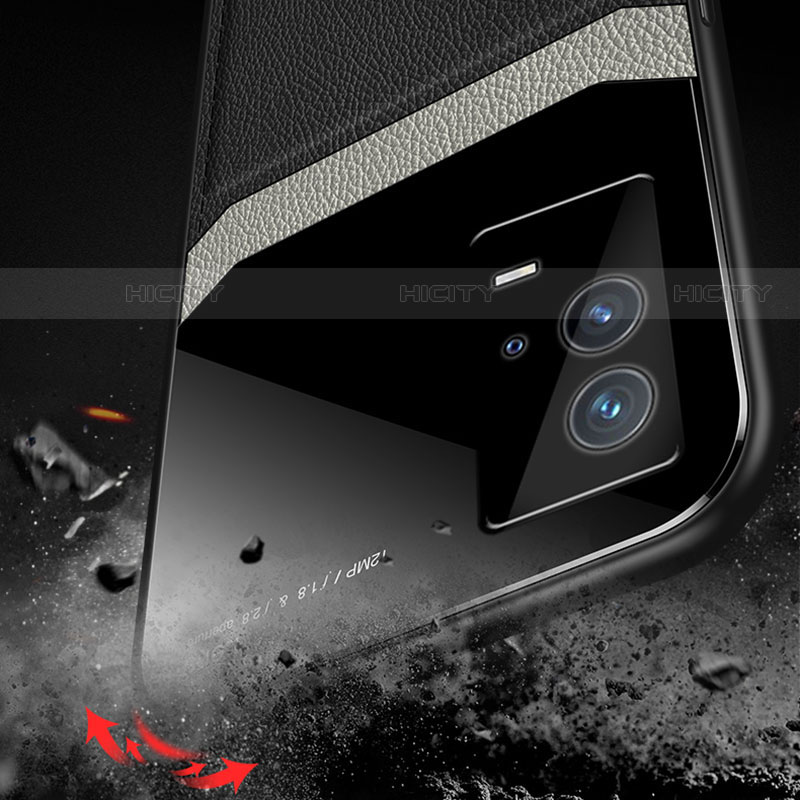 Silikon Hülle Handyhülle Gummi Schutzhülle Flexible Leder Tasche mit Magnetisch für Vivo iQOO 8 5G groß