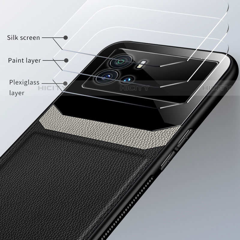 Silikon Hülle Handyhülle Gummi Schutzhülle Flexible Leder Tasche mit Magnetisch für Vivo iQOO 9 5G