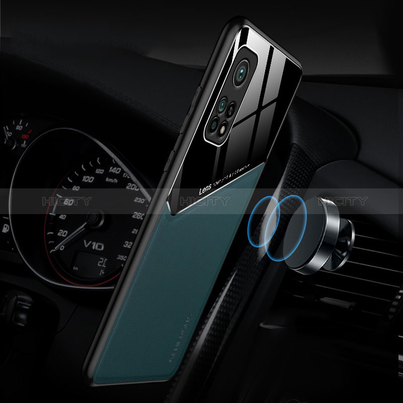 Silikon Hülle Handyhülle Gummi Schutzhülle Flexible Leder Tasche mit Magnetisch für Xiaomi Mi 10T Pro 5G