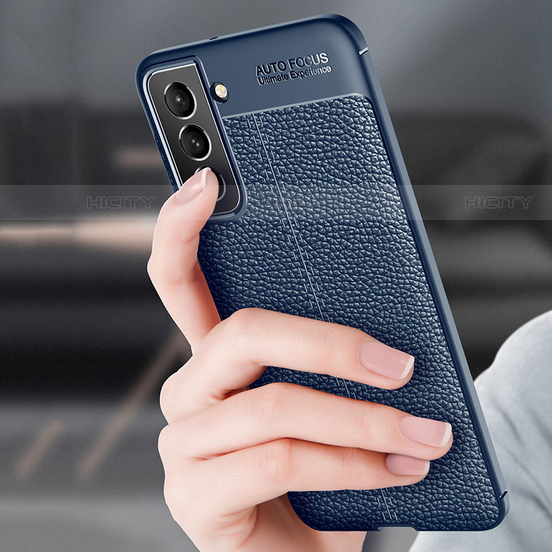 Silikon Hülle Handyhülle Gummi Schutzhülle Flexible Leder Tasche Q01 für Samsung Galaxy S21 Plus 5G