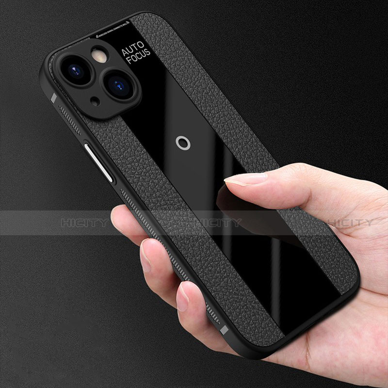 Silikon Hülle Handyhülle Gummi Schutzhülle Flexible Leder Tasche S01 für Apple iPhone 14 groß