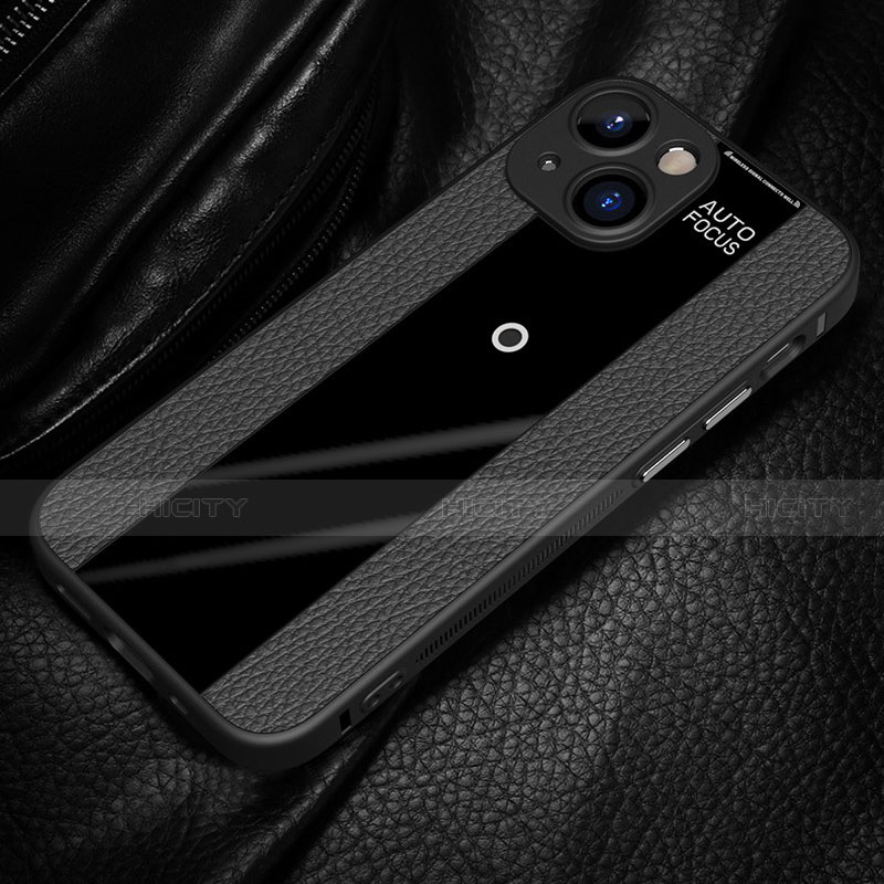 Silikon Hülle Handyhülle Gummi Schutzhülle Flexible Leder Tasche S01 für Apple iPhone 14 groß