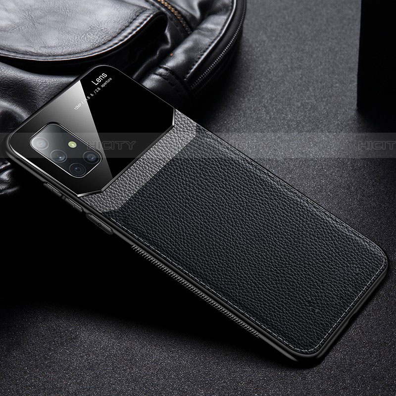 Silikon Hülle Handyhülle Gummi Schutzhülle Flexible Leder Tasche S01 für Samsung Galaxy A51 5G groß