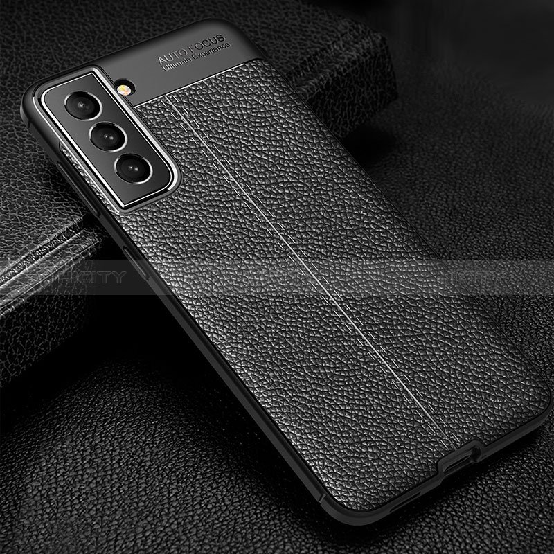 Silikon Hülle Handyhülle Gummi Schutzhülle Flexible Leder Tasche S01 für Samsung Galaxy S25 Plus 5G Schwarz