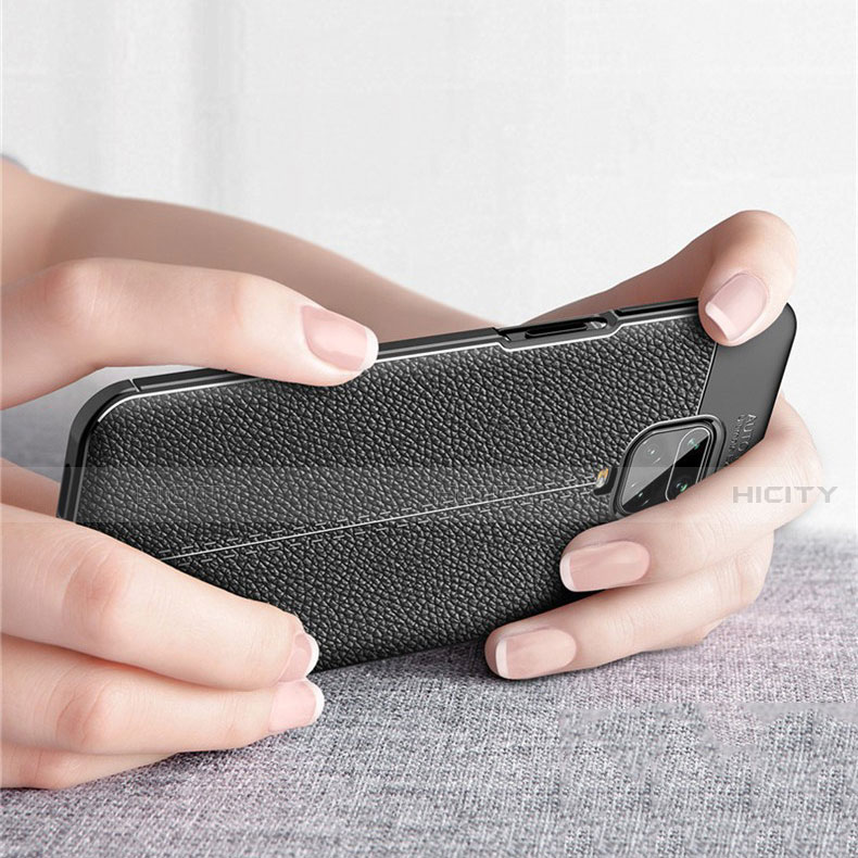 Silikon Hülle Handyhülle Gummi Schutzhülle Flexible Leder Tasche S01 für Xiaomi Poco M2 Pro groß