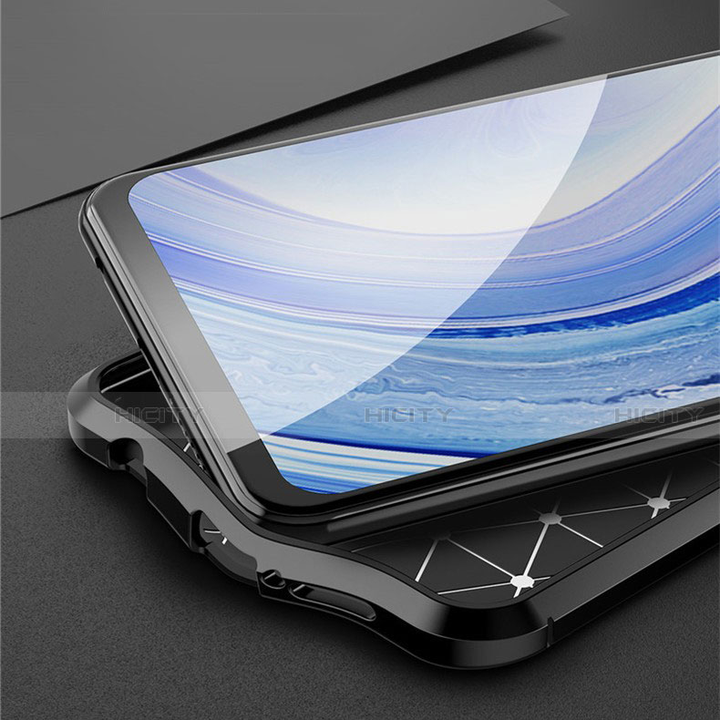 Silikon Hülle Handyhülle Gummi Schutzhülle Flexible Leder Tasche S01 für Xiaomi Poco M2 Pro groß