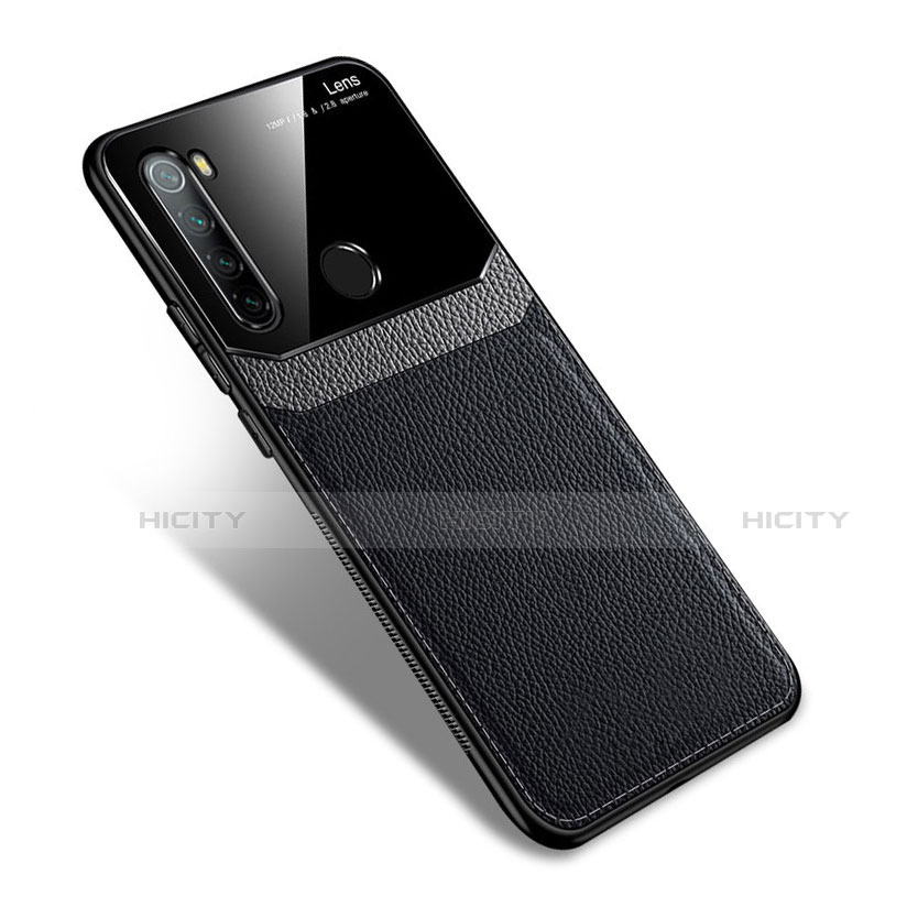 Silikon Hülle Handyhülle Gummi Schutzhülle Flexible Leder Tasche S02 für Xiaomi Redmi Note 8T Schwarz