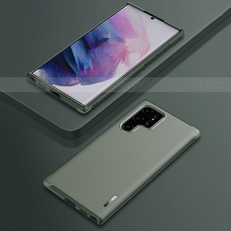 Silikon Hülle Handyhülle Gummi Schutzhülle Flexible Leder Tasche S03 für Samsung Galaxy S21 Ultra 5G groß