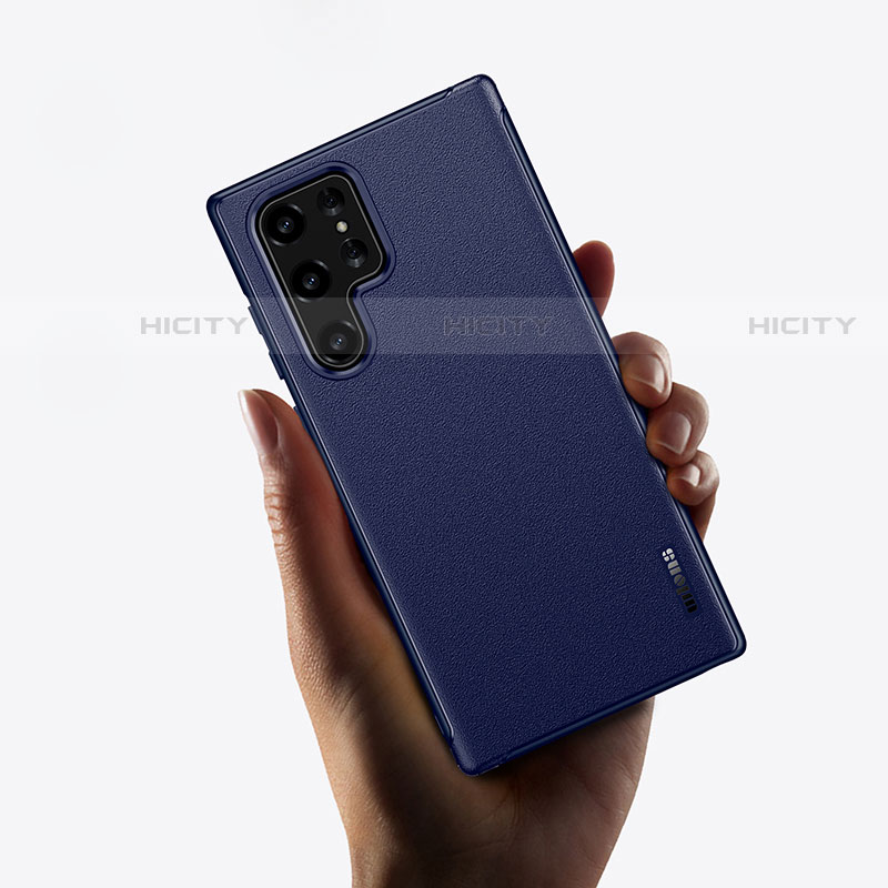 Silikon Hülle Handyhülle Gummi Schutzhülle Flexible Leder Tasche S03 für Samsung Galaxy S21 Ultra 5G groß