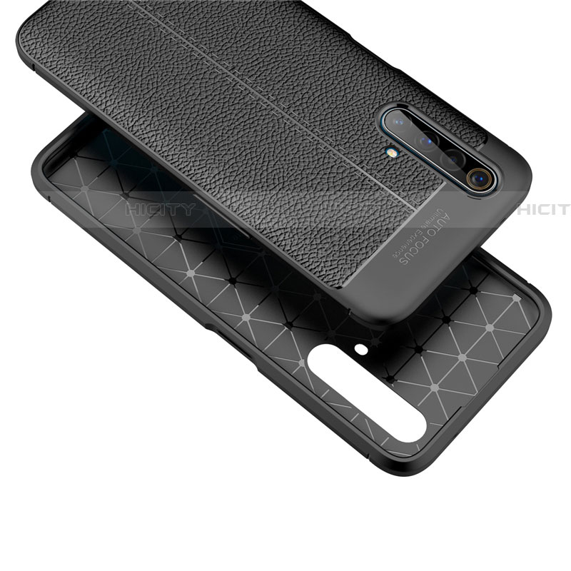 Silikon Hülle Handyhülle Gummi Schutzhülle Flexible Leder Tasche S04 für Realme X50 5G groß
