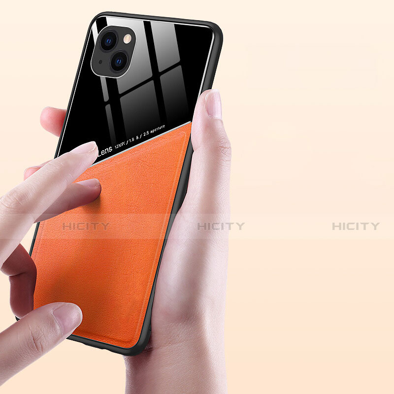 Silikon Hülle Handyhülle Gummi Schutzhülle Flexible Leder Tasche S05 für Apple iPhone 13 Mini groß