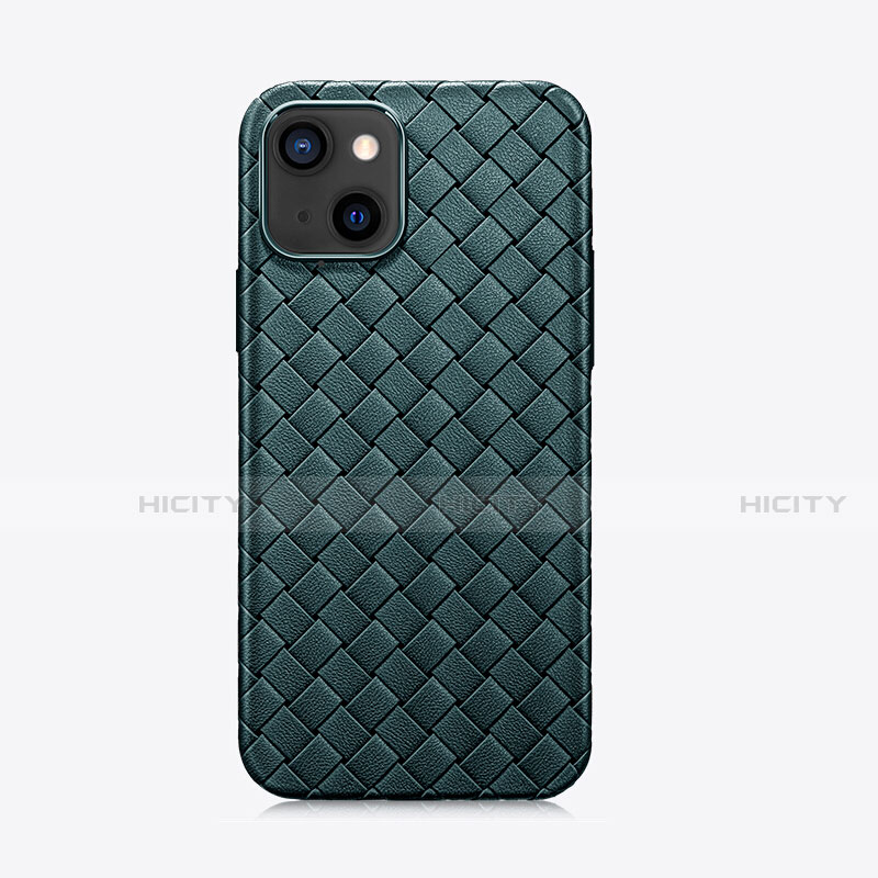 Silikon Hülle Handyhülle Gummi Schutzhülle Flexible Leder Tasche S06 für Apple iPhone 13 Mini groß