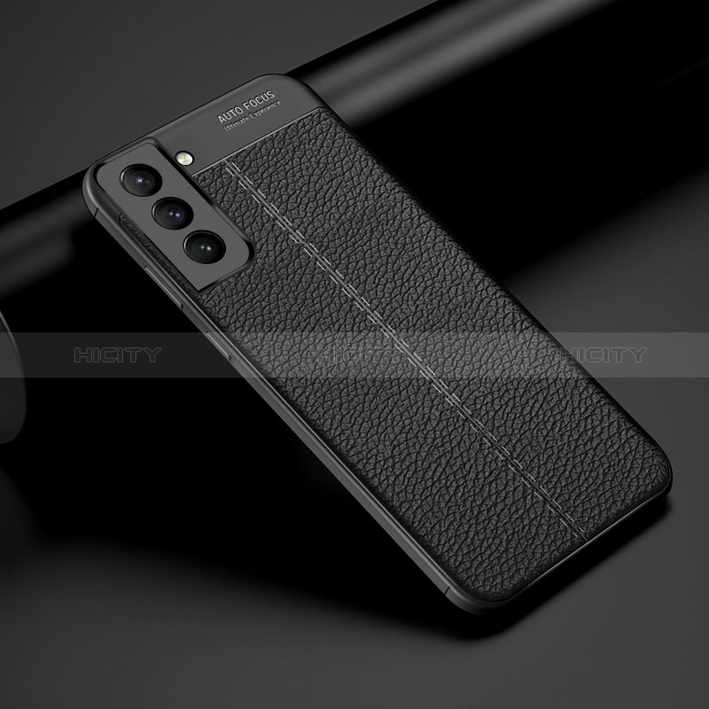 Silikon Hülle Handyhülle Gummi Schutzhülle Flexible Leder Tasche S06 für Samsung Galaxy S25 Plus 5G Schwarz