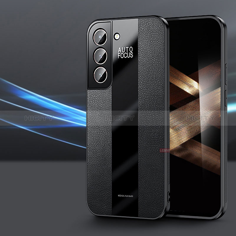 Silikon Hülle Handyhülle Gummi Schutzhülle Flexible Leder Tasche S07 für Samsung Galaxy S24 Plus 5G Schwarz