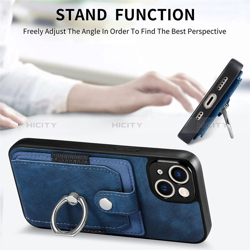 Silikon Hülle Handyhülle Gummi Schutzhülle Flexible Leder Tasche SD10 für Apple iPhone 14 groß