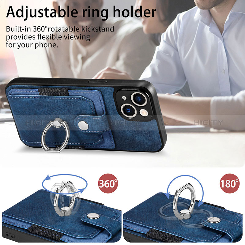 Silikon Hülle Handyhülle Gummi Schutzhülle Flexible Leder Tasche SD10 für Apple iPhone 14 groß