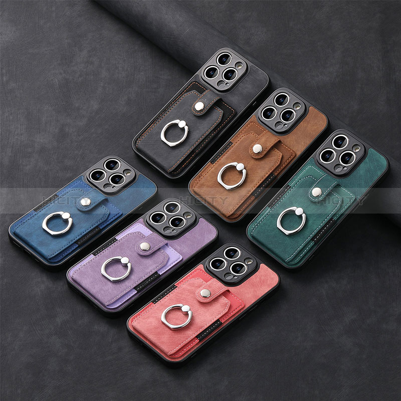 Silikon Hülle Handyhülle Gummi Schutzhülle Flexible Leder Tasche SD11 für Apple iPhone 15 Pro Max