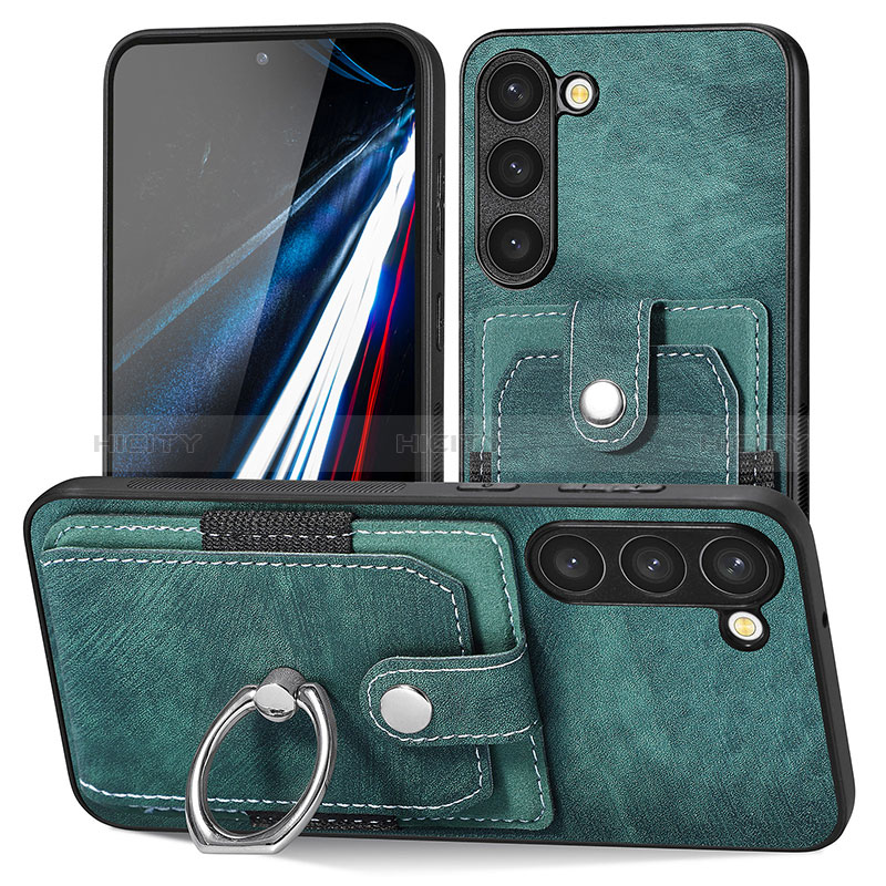 Silikon Hülle Handyhülle Gummi Schutzhülle Flexible Leder Tasche SD5 für Samsung Galaxy S22 5G Grün Plus