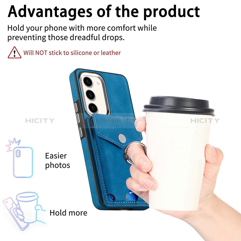 Silikon Hülle Handyhülle Gummi Schutzhülle Flexible Leder Tasche SD6 für Samsung Galaxy S23 5G