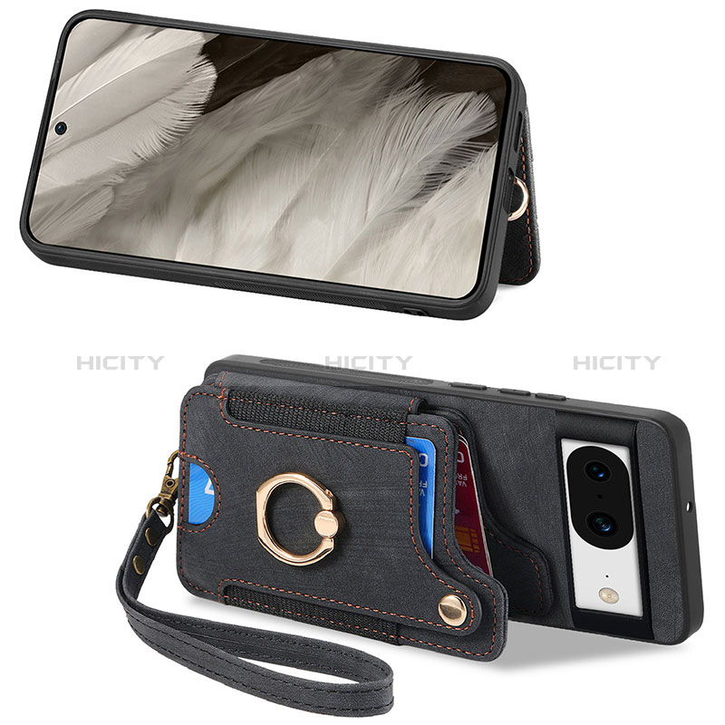 Silikon Hülle Handyhülle Gummi Schutzhülle Flexible Leder Tasche SD7 für Google Pixel 8 5G groß