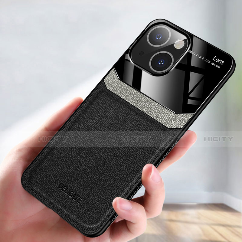 Silikon Hülle Handyhülle Gummi Schutzhülle Flexible Leder Tasche Z02 für Apple iPhone 13 Mini groß