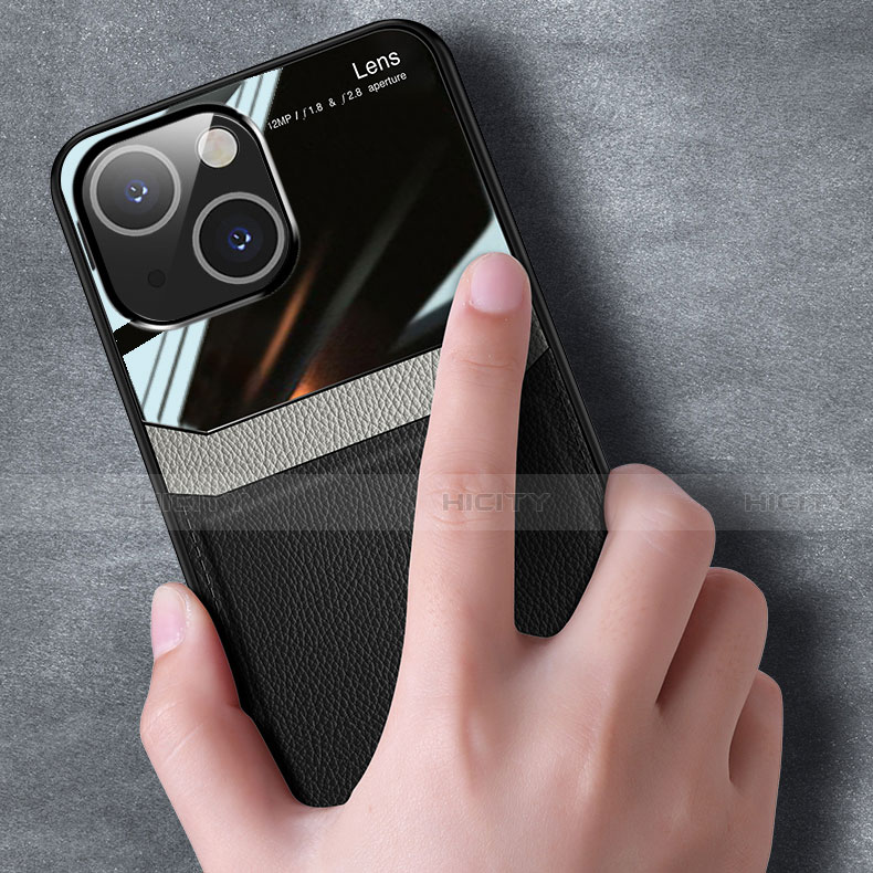 Silikon Hülle Handyhülle Gummi Schutzhülle Flexible Leder Tasche Z02 für Apple iPhone 13 Mini groß