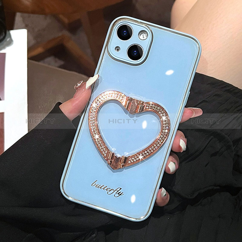 Silikon Hülle Handyhülle Gummi Schutzhülle Flexible Tasche Bling-Bling JL1 für Apple iPhone 15 Plus groß