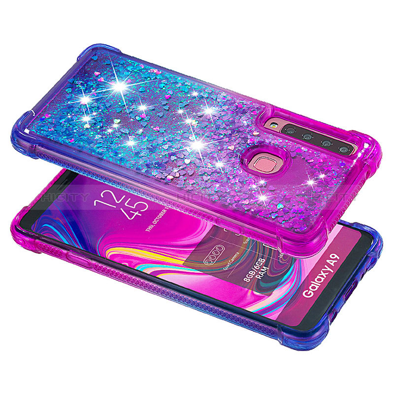 Silikon Hülle Handyhülle Gummi Schutzhülle Flexible Tasche Bling-Bling S02 für Samsung Galaxy A9 Star Pro groß