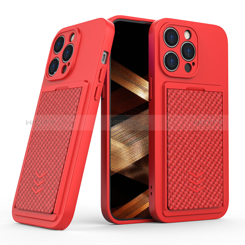 Silikon Hülle Handyhülle Gummi Schutzhülle Flexible Tasche KC2 für Apple iPhone 15 Pro groß