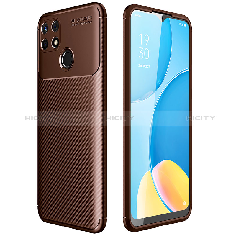 Silikon Hülle Handyhülle Gummi Schutzhülle Flexible Tasche Köper für Realme Narzo 30A Braun