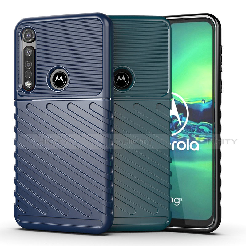 Silikon Hülle Handyhülle Gummi Schutzhülle Flexible Tasche Köper S01 für Motorola Moto G8 Plus groß