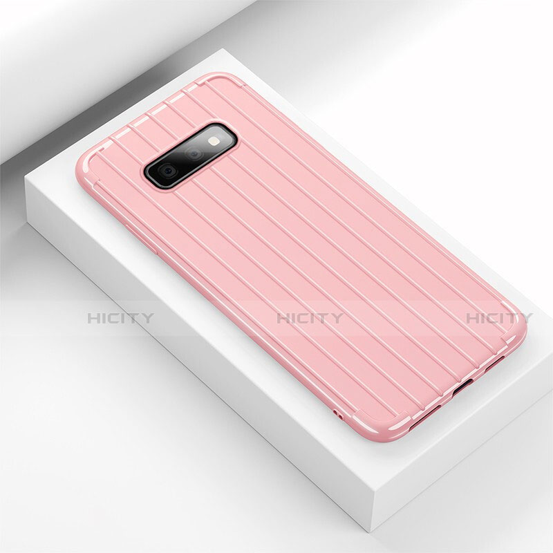 Silikon Hülle Handyhülle Gummi Schutzhülle Flexible Tasche Line C01 für Samsung Galaxy S10e