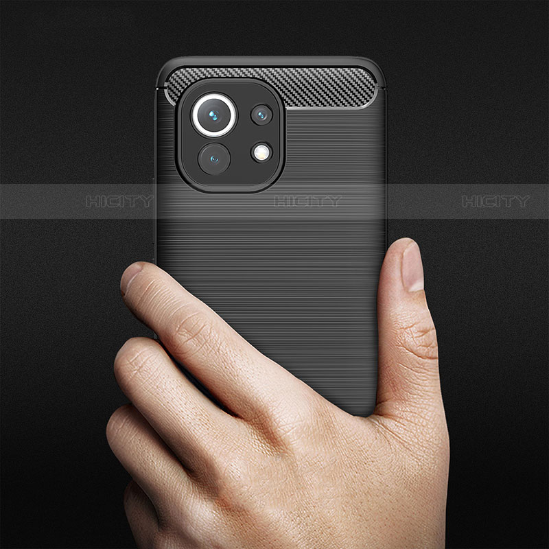 Silikon Hülle Handyhülle Gummi Schutzhülle Flexible Tasche Line C01 für Xiaomi Mi 11 5G