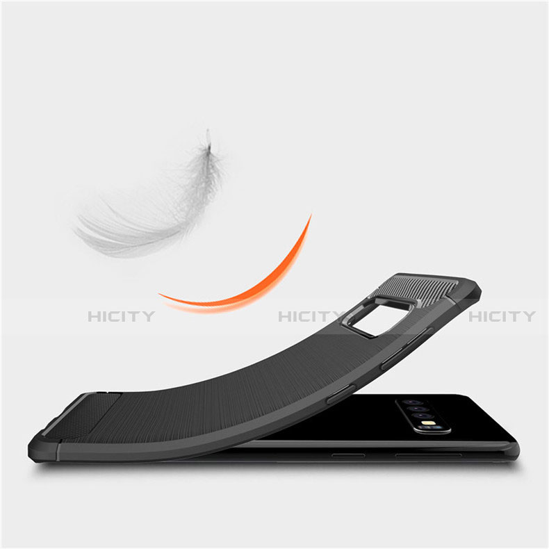 Silikon Hülle Handyhülle Gummi Schutzhülle Flexible Tasche Line C03 für Samsung Galaxy S10 Plus