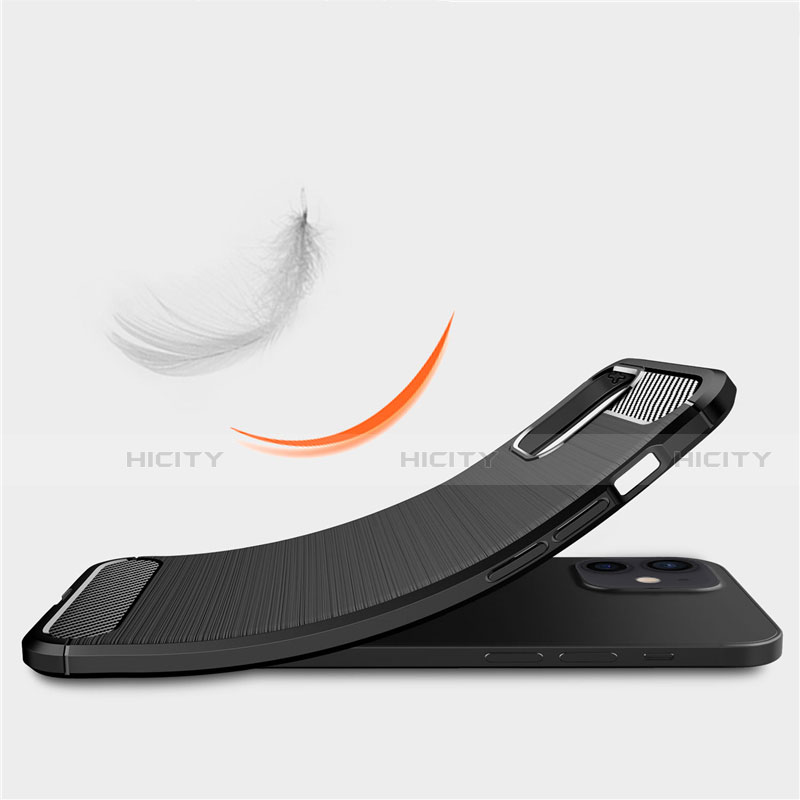 Silikon Hülle Handyhülle Gummi Schutzhülle Flexible Tasche Line für Apple iPhone 12 Mini groß
