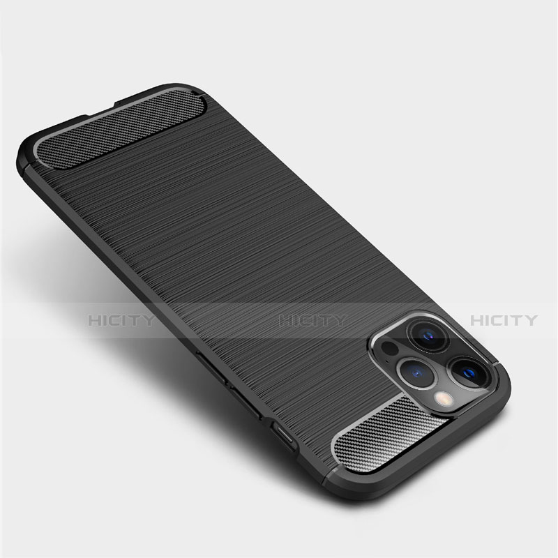 Silikon Hülle Handyhülle Gummi Schutzhülle Flexible Tasche Line für Apple iPhone 12 Pro