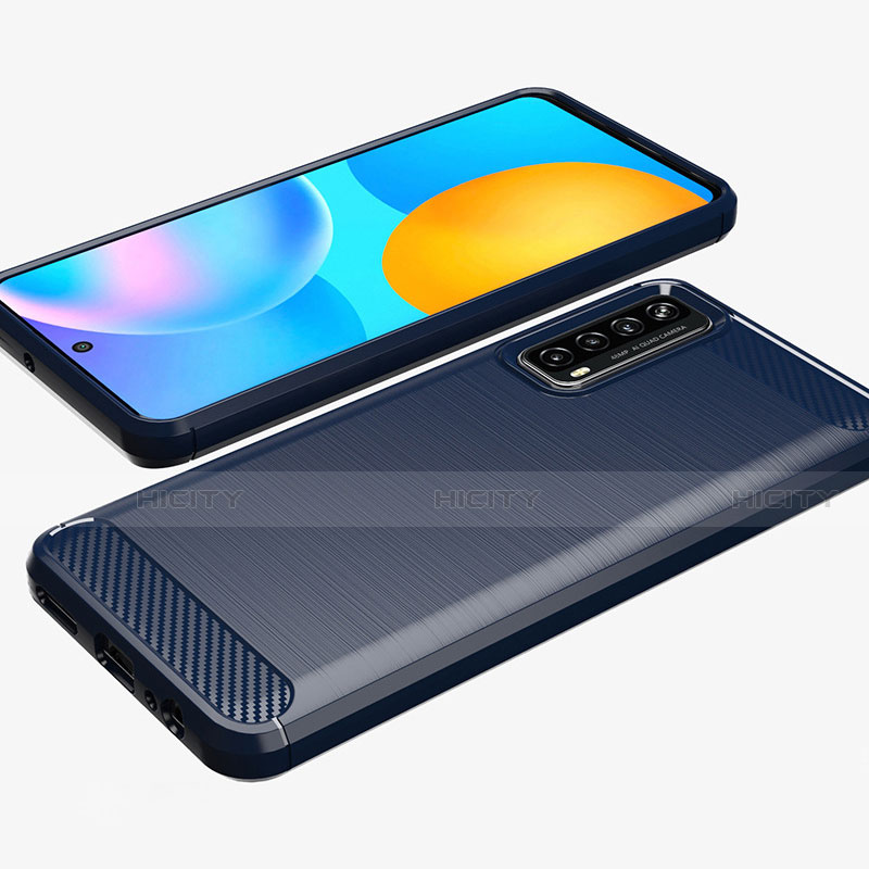 Silikon Hülle Handyhülle Gummi Schutzhülle Flexible Tasche Line für Huawei P Smart (2021) groß