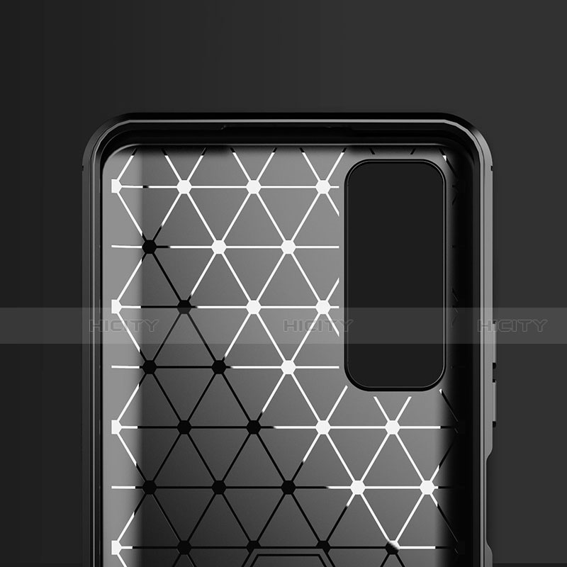 Silikon Hülle Handyhülle Gummi Schutzhülle Flexible Tasche Line für Huawei Y7a groß
