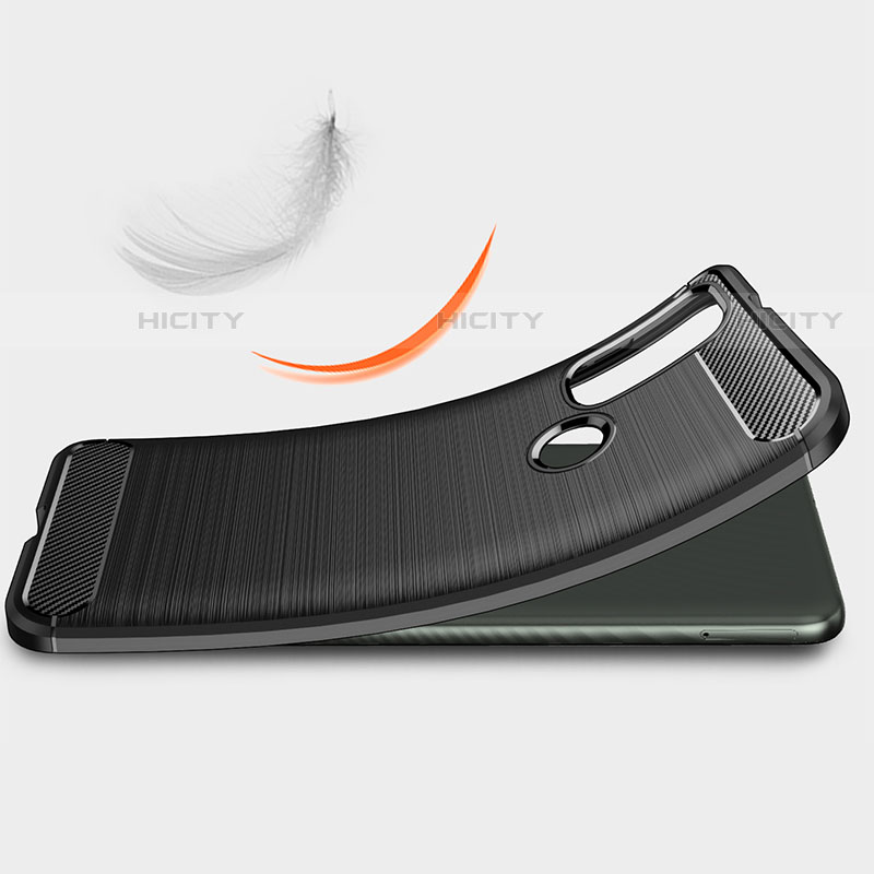Silikon Hülle Handyhülle Gummi Schutzhülle Flexible Tasche Line für Motorola Moto E30 groß